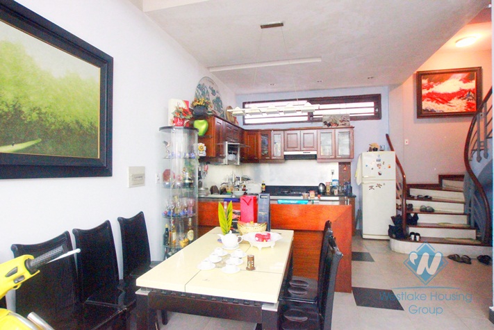 Quiet house with good quality for rent in Nghi Tam Street, Tay Ho, Hanoi